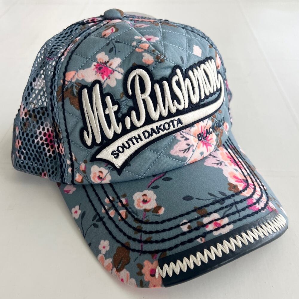 New ROBIN RUTH Mt. Rushmore Embroidered Floral Quilted Adjustable SnapBack Hat